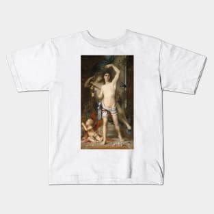 The Young Man And Death by Gustave Moreau Kids T-Shirt